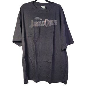 Disney Men's Short Sleeves Jungle Cruise Logo Tee Shirt Black Size 3XL New